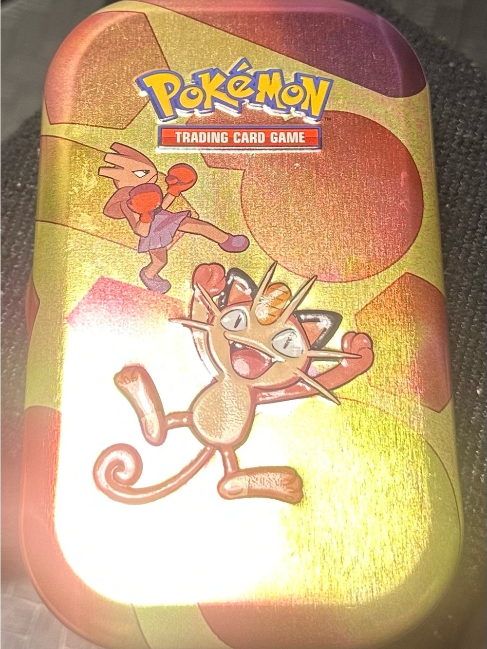 Pokemon Gold and Red Meowth & Hitmonchan Trading Card Game Tin